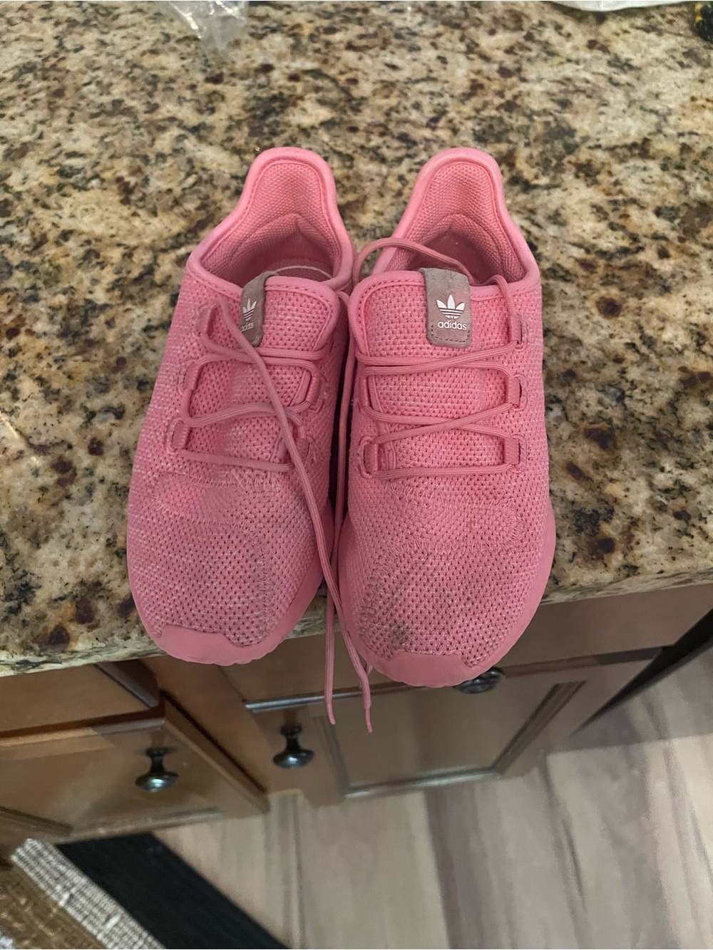 adidas Pink Knit Low-Top Sneakers